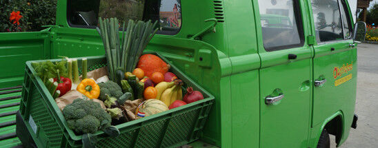 Obst packen und liefern