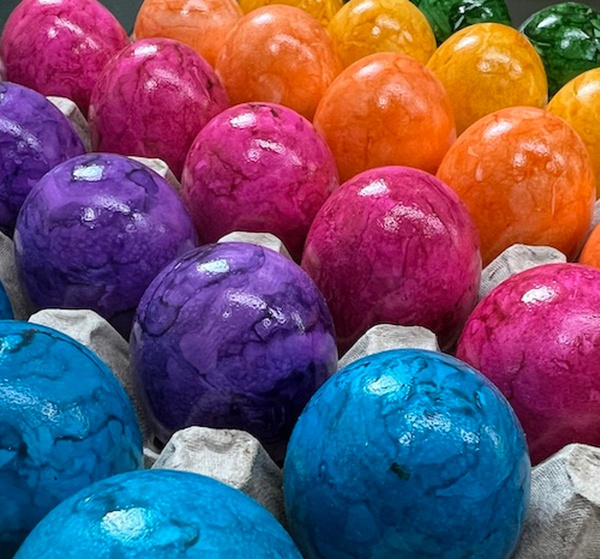 Produktfoto zu Eier, bunt gefärbt 6 Stück